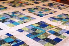 Blue Quilt 9 Patch Construction