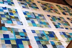 Blue Quilt 9 Patch Construction